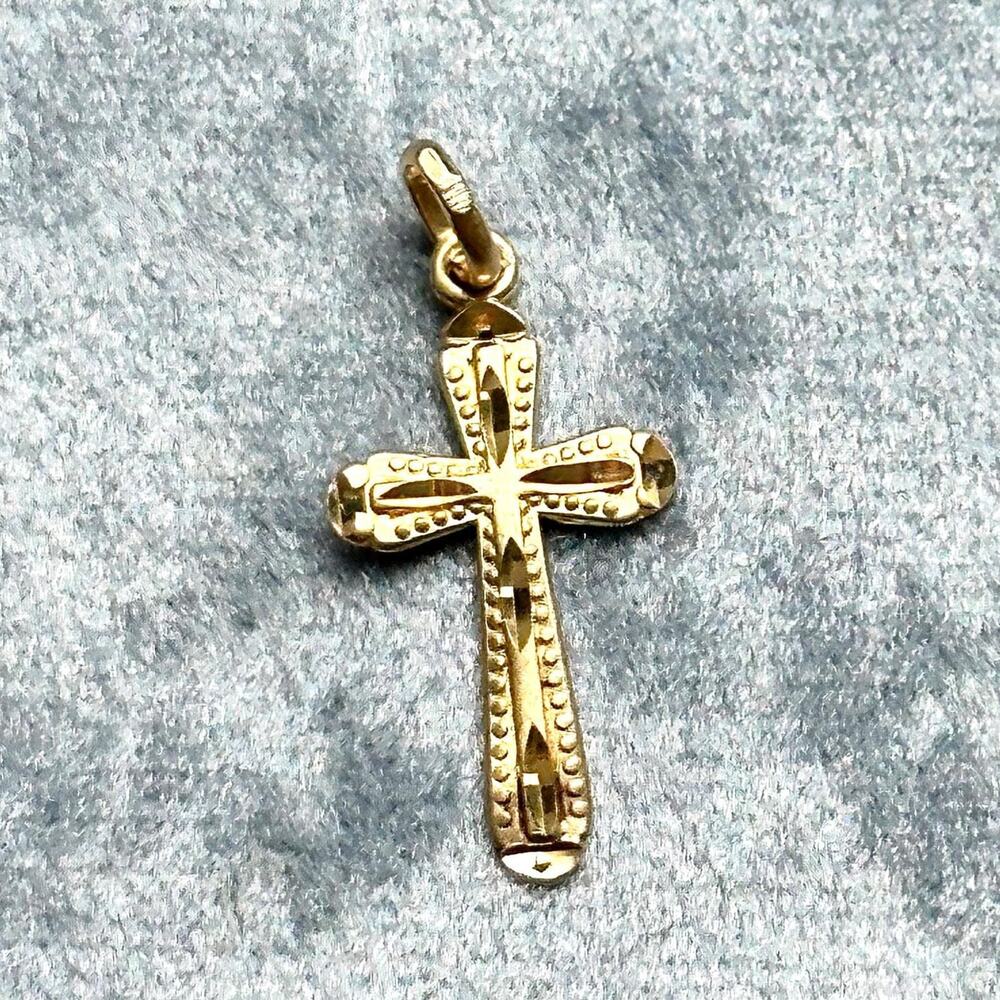 vintage 14k cross charm
